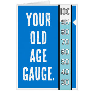 Old Age Gauge -  90th Birthday Card