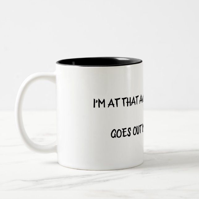 Old Age Humour Two-Tone Coffee Mug (Left)