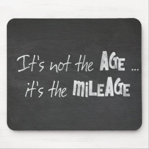 Old age quote on chalkboard mouse pad