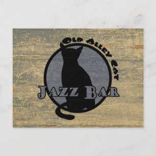Old Alley Cat Jazz Bar Postcard