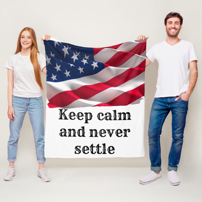 Old America Patriotic Wall Decor Fleece Blanket (In Situ)