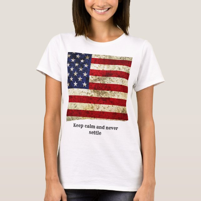 Old America Patriotic Wall Decor T-Shirt (Front)