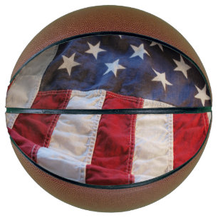 Old American flag Basketball