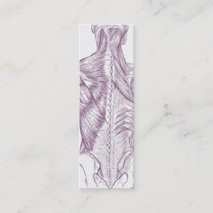 Old anatomy art muscles of the back purple (1890) mini business card