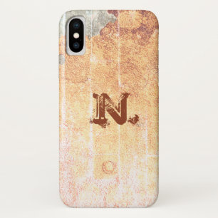 Old Ancient Gold Metal Imitation & your Monogram Case-Mate iPhone Case