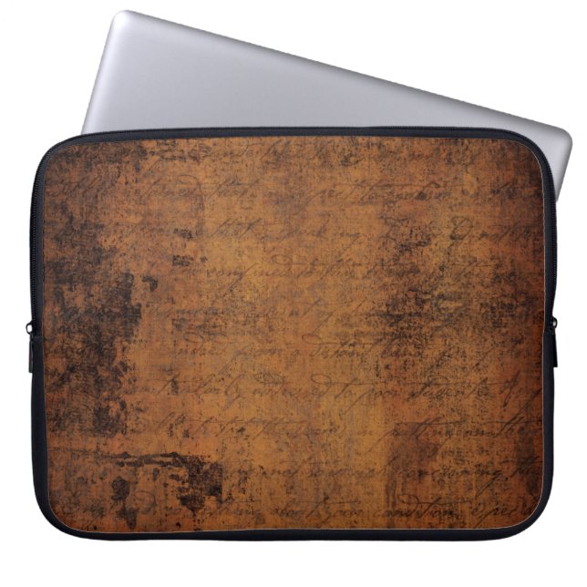 Old ancient vintage texture laptop sleeve (Front)