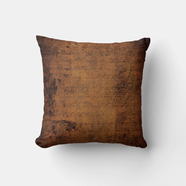 Old ancient vintage texture throw pillow (Front)