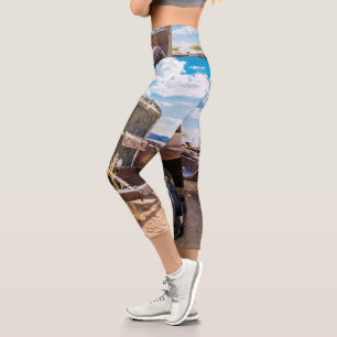 Old and abandoned car #3 Capri Leggings