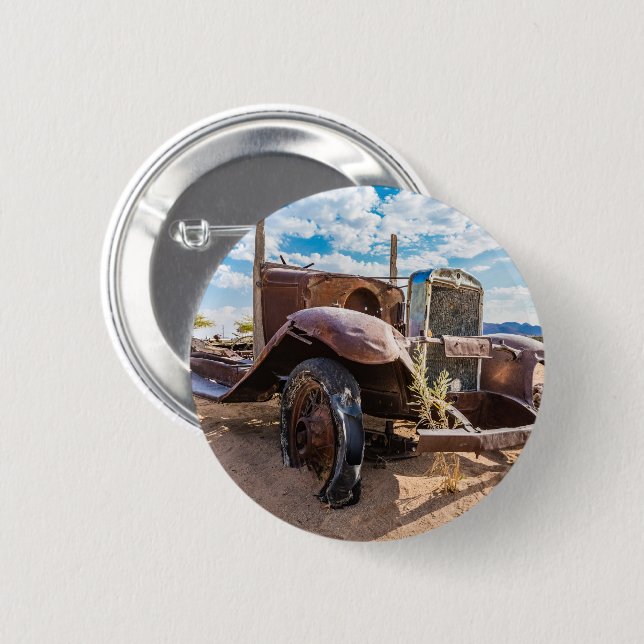 Old and abandoned car #3 in Solitaire, Namibia 2 Inch Round Button (Front & Back)