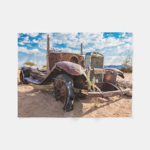 Old and abandoned car #3 in Solitaire, Namibia Fleece Blanket