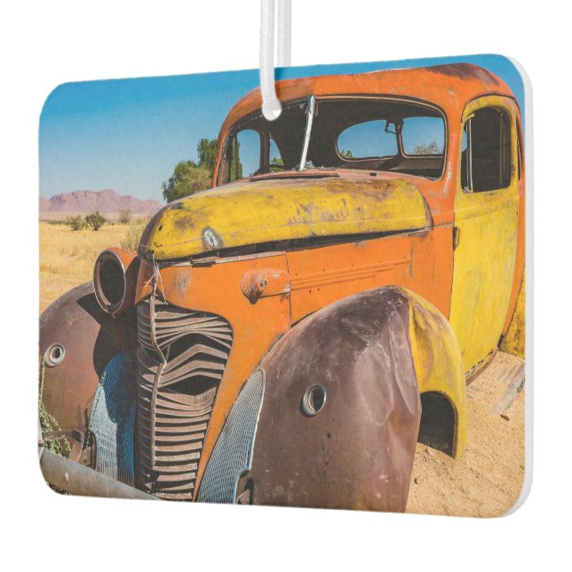 Old and abandoned car in Solitaire, Namibia Air Freshener (Left)