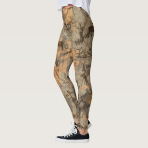 Old and modern style, camouflage High-Top sneakers Leggings