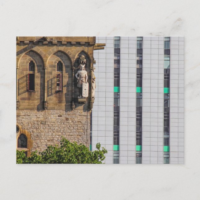 Old and New Postcard (Front)