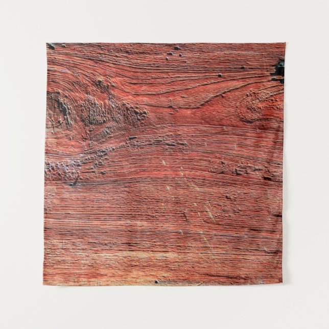 Old and rustic hardwood log surface, background te tapestry (Front)