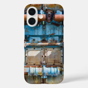 Old and rusty Atlas Imperial diesel engine at Inde iPhone 16 Case