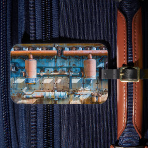 Old and rusty Atlas Imperial diesel engine at Inde Luggage Tag