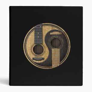 Old and Worn Acoustic Guitars Yin Yang Binder