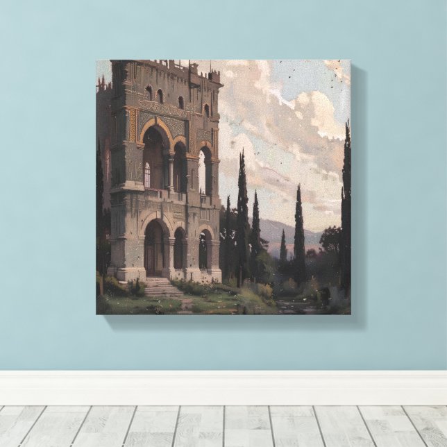 Old Andalusian palace Canvas Print (Insitu(Wood Floor))