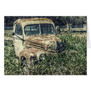 Old Antique Beater Truck in Grass