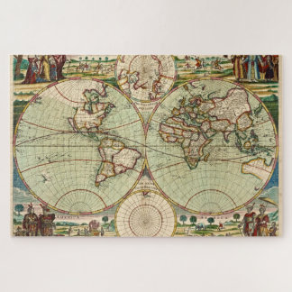Old Antique Vintage General Map of the World Jigsaw Puzzle