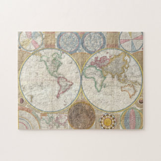 Old Antique Vintage General Map of the World Jigsaw Puzzle