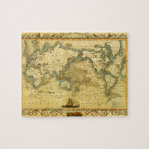 Old Antique World Map Jigsaw Puzzle
