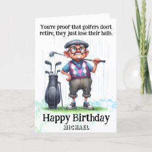 *~* Old AP94 Hilarious Man Golf Birthday Card