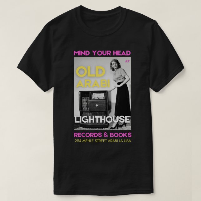 Old Arabi Lighthouse Records Livres TShirt - 1 (Design devant)