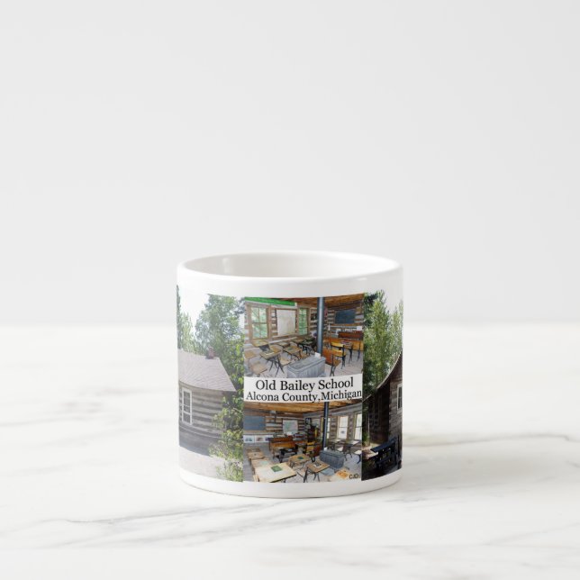 Old Bailey Schoolhouse 4 pict espresso mug (Front)