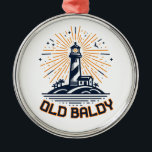Old Baldy Lighthouse Sunrise Metal Ornament<br><div class="desc">Old Baldy Lighthouse,  North Carolina’s oldest lighthouse stands on Bald Head Island at the mouth of the Cape Fear River,  an area known as the Graveyard of the Atlantic due to the large number of shipwrecks.</div>
