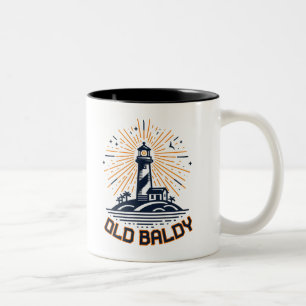 Old Baldy Lighthouse Sunrise Two-Tone Coffee Mug
