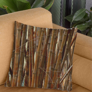Old Bamboo Throw Pillow