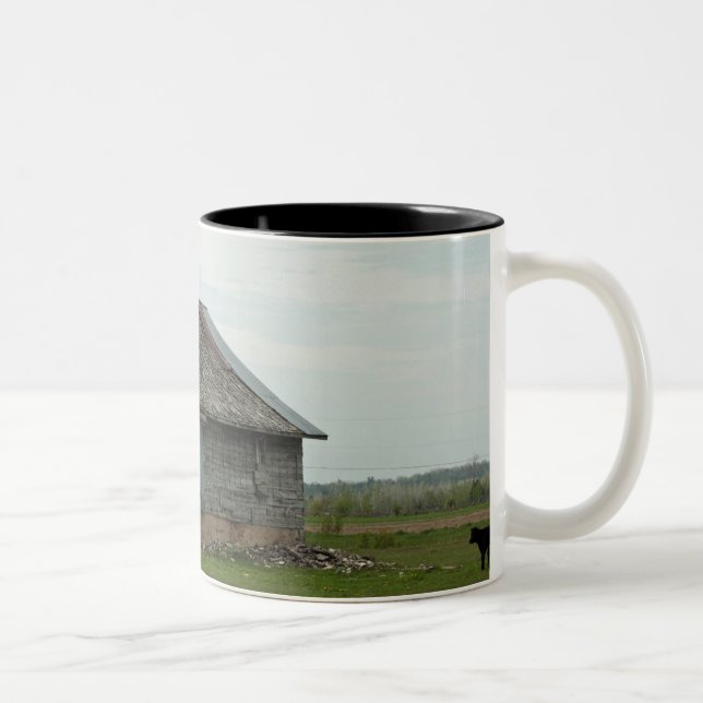 Old Barn and Calf Mug (Right)