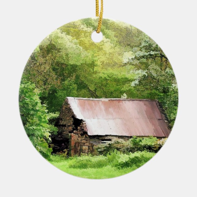 OLD BARN CERAMIC ORNAMENT (Front)