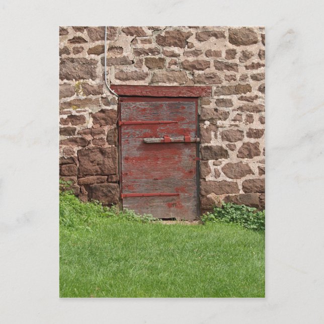 Old Barn Door Postcard (Front)
