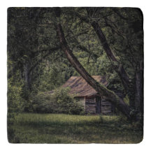Old barn farm Photo Trivet