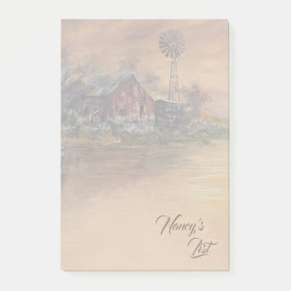 Old Barn - Hand painted Post-it Notes