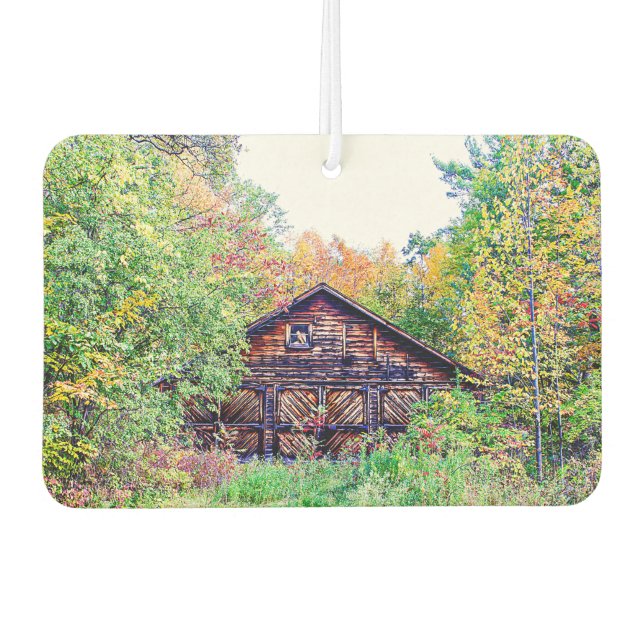 Old Barn in the Fall Air Freshener (Front)
