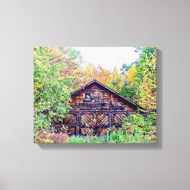 Old Barn in the Fall Canvas Print (Front)