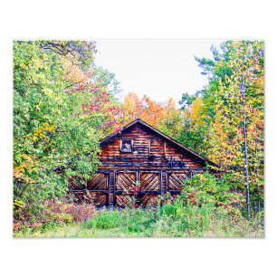 Old Barn in the Fall Photo Print