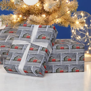 Old Barn In Winter Wrapping Paper