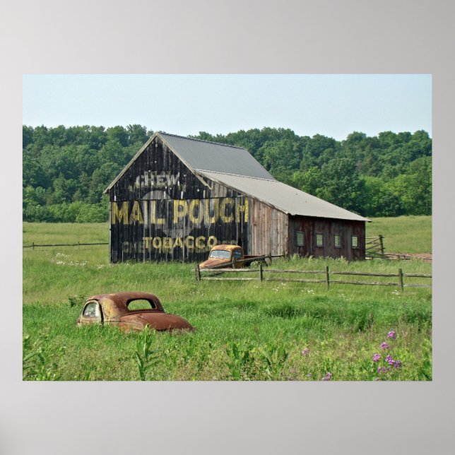 Old Barn Mail Pouch Tobacco Advertising Poster (Front)
