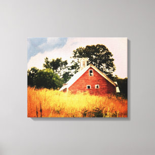 Old Barn Sunset Canvas Print
