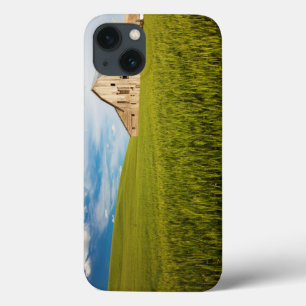 Old Barn Surrounded by Spring Wheat Field 2 iPhone 13 Case