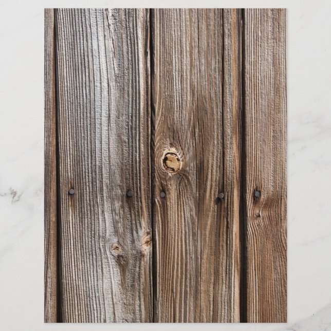 Old Barn Wood Grainy Scrapbook Paper (Front)