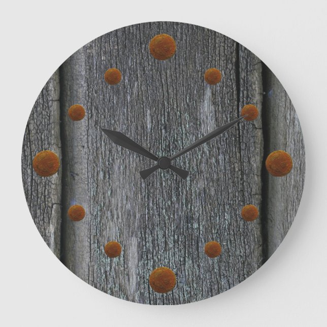 Old Barn Wood Wall Clock (Front)