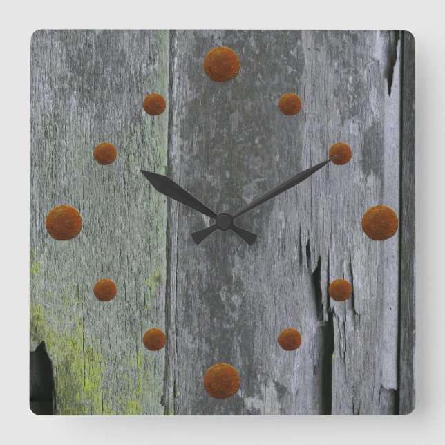 Old Barn Wood Wall Clock (Front)