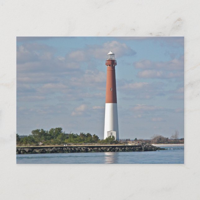"Old Barney" Barnegat Lighthouse LBI NJ Postcard (Front)