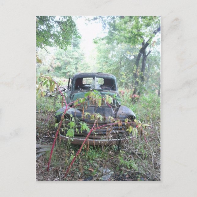 Old Beat Up Truck Postcard (Front)