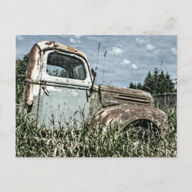 Old Beater Truck - Rusty Vintage Farm Vehicle Postcard (Front)